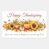  Thanksgiving Pompoenen Custom Company Rechthoekige Sticker (Voorkant)