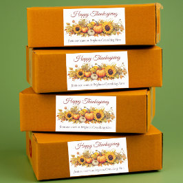  Thanksgiving Pompoenen Custom Company Rechthoekige Sticker