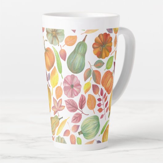 Thanksgiving - pompoenen en bladeren latte mok (Rechterhoek)