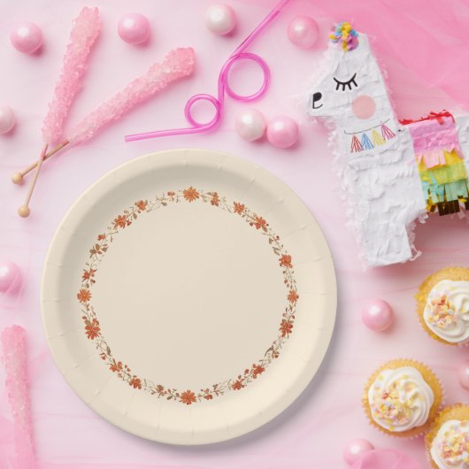 Thanksgiving pompoenen en bladeren papieren bordje (Feest)