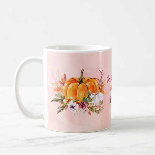 Thanksgiving pompoenen en bloemen koffie-Mok Koffiemok (Links)