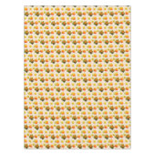 Thanksgiving pompoenen en kleppen op lichtbeige tafelkleed (Voorkant)