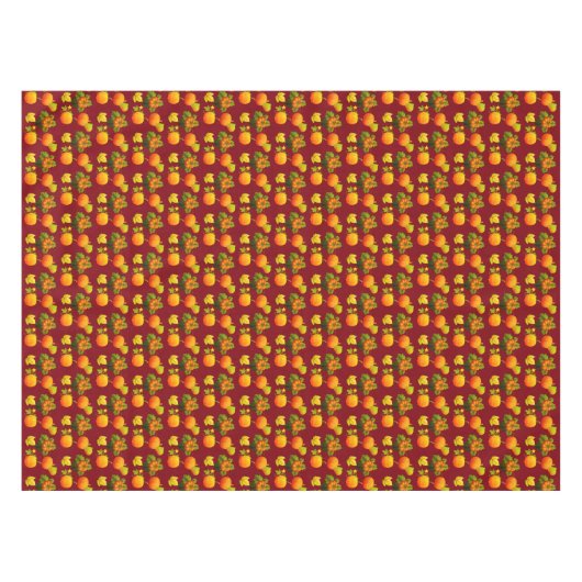 Thanksgiving pompoenen en valleien op maroon tafelkleed (Voorkant (Horizontaal))