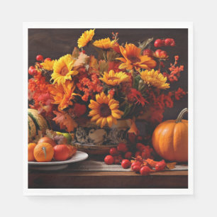 Thanksgiving Pompoenen en zonnebloemen Servet