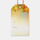 Thanksgiving, pompoenen, esdoornbladeren cadeaulabel (Achterkant)