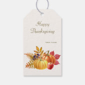 Thanksgiving Pompoenen Gift Label Cadeaulabel (Achterkant)