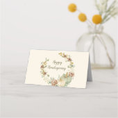 Thanksgiving Pompoenen Groen Ivoor Goud Bruin Plaatskaartje (Achterkant)