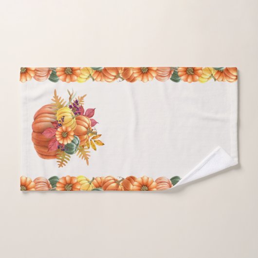 Thanksgiving pompoenen handdoek (Handdoek)