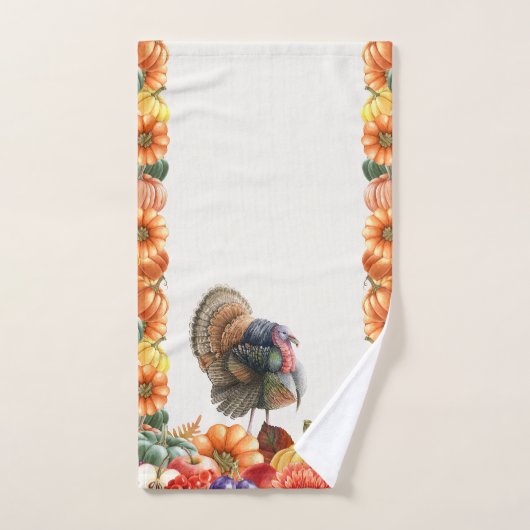 Thanksgiving pompoenen handdoek (Handdoek)