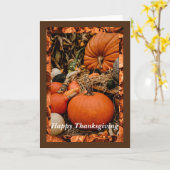 Thanksgiving pompoenen Kaart, 5" x 7" gevouwen Kaart (Gele Bloem)