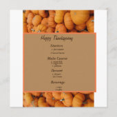 Thanksgiving pompoenen menu (Voorkant)