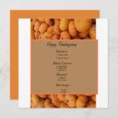 Thanksgiving pompoenen menu (Voorkant / Achterkant)