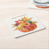 Thanksgiving pompoenen papier Onderzetter (Schuin)