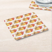 Thanksgiving pompoenen papier Onderzetter (Schuin)