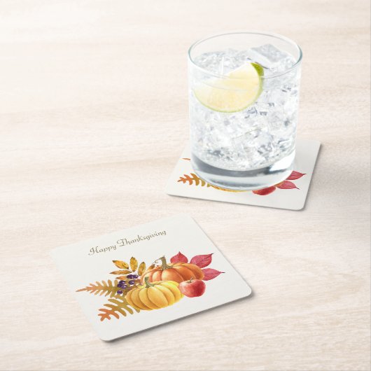 Thanksgiving pompoenen papier Onderzetter (Insitu)