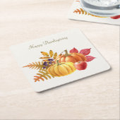 Thanksgiving pompoenen papier Onderzetter (Schuin)