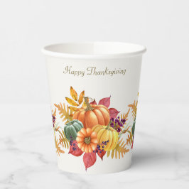 Thanksgiving pompoenen papieren bekers