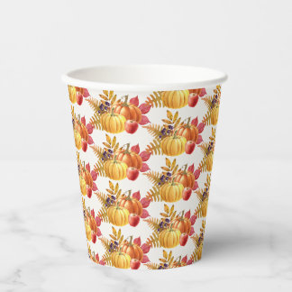 Thanksgiving pompoenen papieren bekers