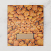 Thanksgiving pompoenen plaatskaartje (Buitenkant ongevouwen)