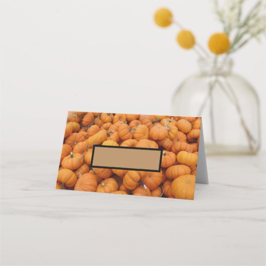 Thanksgiving pompoenen plaatskaartje (Voorkant)