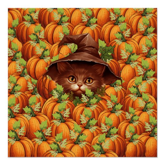 THANKSGIVING POMPOENEN SCHATTIGEE KAT PERFECT POSTER (Voorkant)