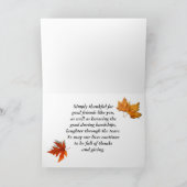 Thanksgiving pompoenen wenskaart bedankkaart (Binnen)