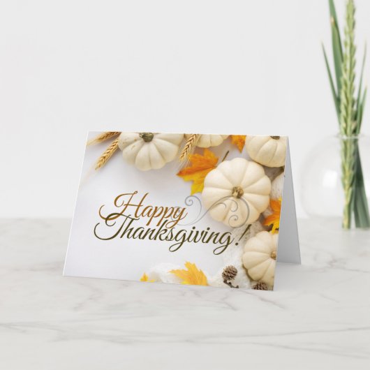 Thanksgiving pompoenen wenskaart bedankkaart (Voorkant)