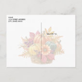 Thanksgiving pompoenmandje Briefkaart (Achterkant)