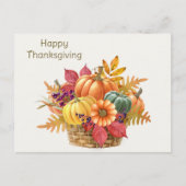 Thanksgiving pompoenmandje Briefkaart (Voorkant)