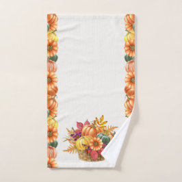 Thanksgiving pompoenmandje handdoek
