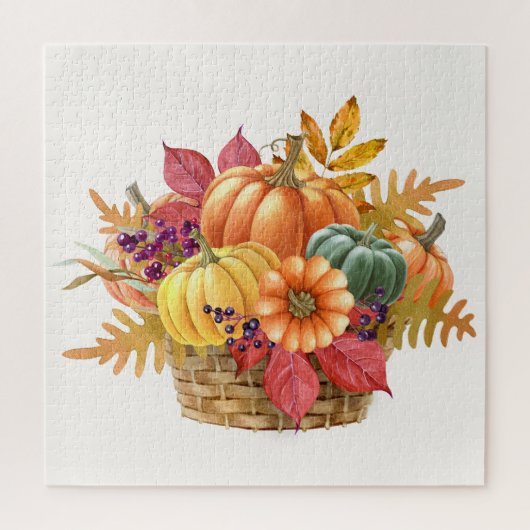 Thanksgiving Pompoenmandje Jigsaw Puzzel (Verticaal)