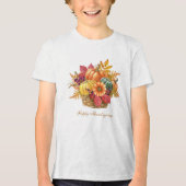 Thanksgiving Pompoenmandje Meisjes T-shirt (Voorkant)