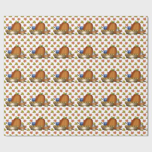Thanksgiving Pompoenpakpapier Cadeaupapier (Vlak)