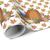 Thanksgiving Pompoenpakpapier Cadeaupapier (Rol Hoek)