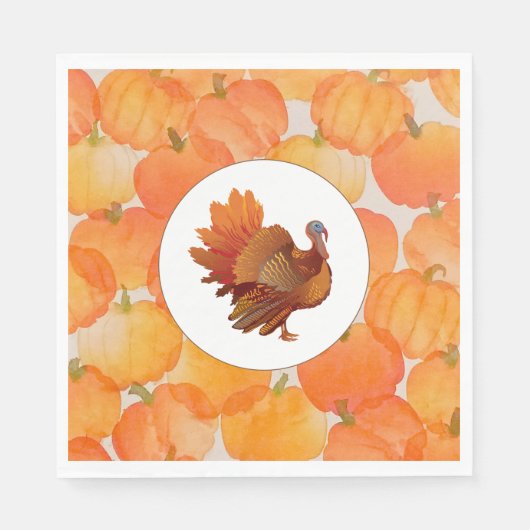 Thanksgiving pompoenpapier Napkin Servet (Voorkant)