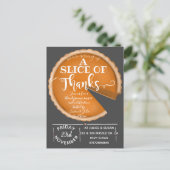 Thanksgiving pompoentaart vrijwilliger lunch briefkaart (Staand voorkant)