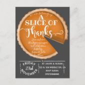 Thanksgiving pompoentaart vrijwilliger lunch briefkaart (Voorkant)