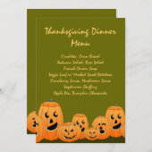 Thanksgiving pompoentafel (Veggie) Menu (Voorkant / Achterkant)