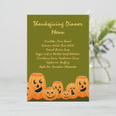 Thanksgiving pompoentafel (Veggie) Menu (Staand voorkant)