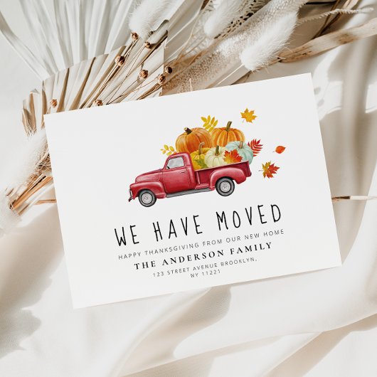 Thanksgiving pompoenwagen bedankkaart