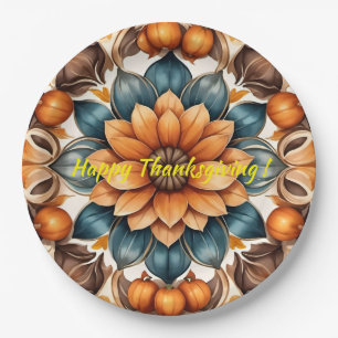 Thanksgiving Populair Pompoen Herfst Collectie Papieren Bordje