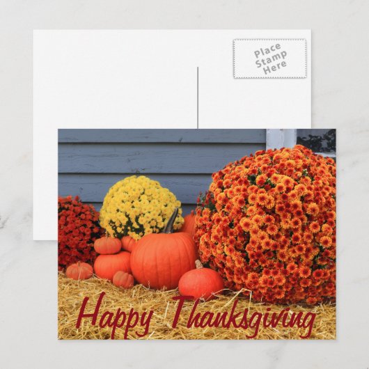 Thanksgiving Post Card Feestdagenkaart (Voorkant / Achterkant)