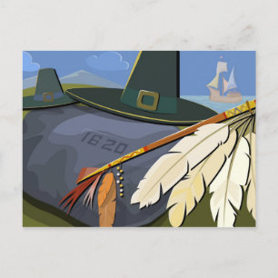 Thanksgiving Post Card Feestdagenkaart