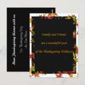 Thanksgiving Post Kaart Uitnodiging voor Diner (Voorkant / Achterkant)