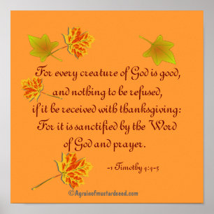 Thanksgiving Poster Prayer