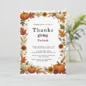 Thanksgiving Potluck 2026 Kaart (Staand voorkant)
