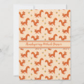 Thanksgiving Potluck Dinner Eekhoorns en eikels Kaart (Achterkant)