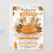 Thanksgiving Potluck Invitation Kaart (Voorkant)