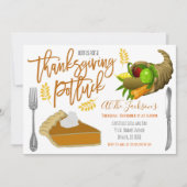 Thanksgiving Potluck Invitation Kaart (Voorkant)