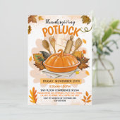 Thanksgiving Potluck Uitnodiging (Staand voorkant)